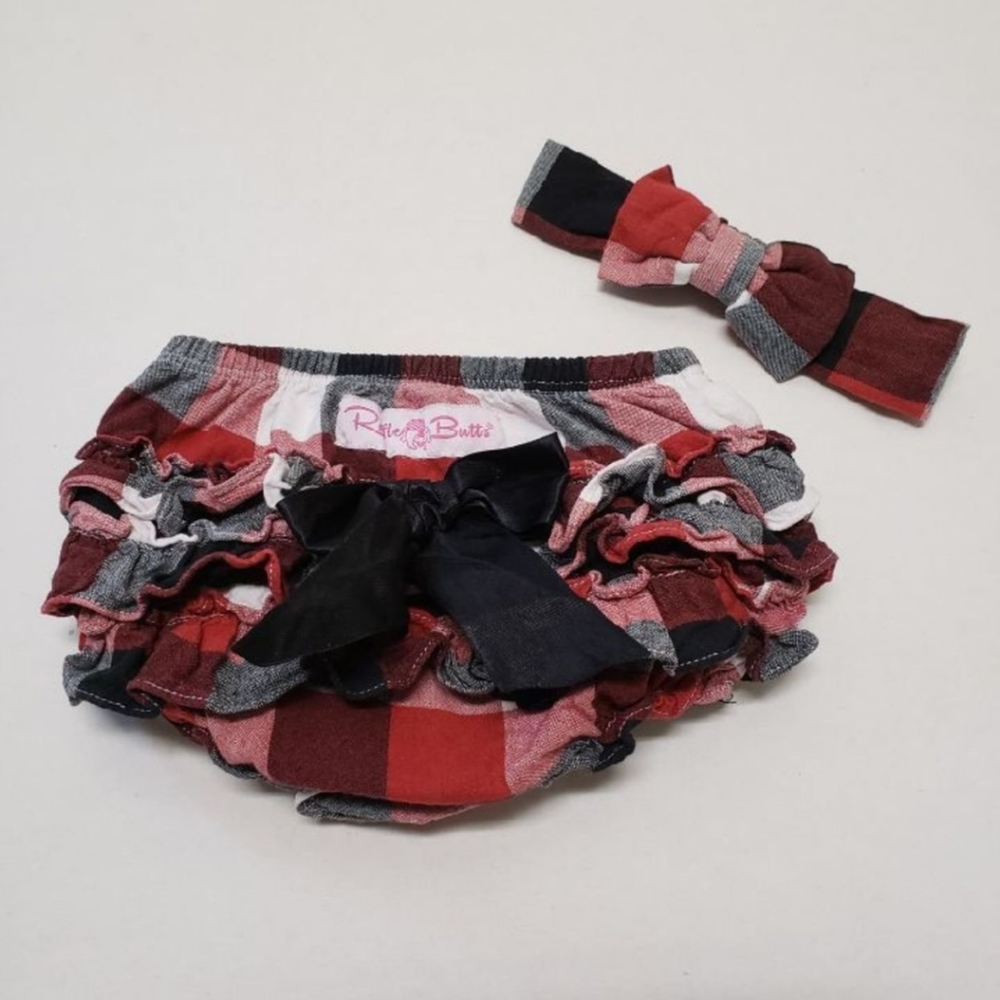 RuffleButts Plaid Set